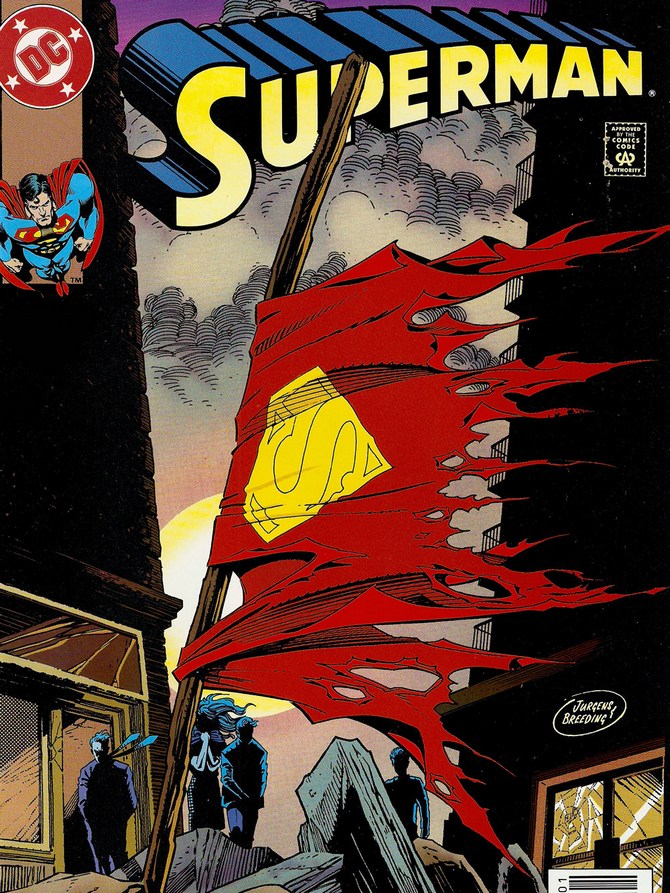 In what year did the comic <i>Death of Superman</i> appear?