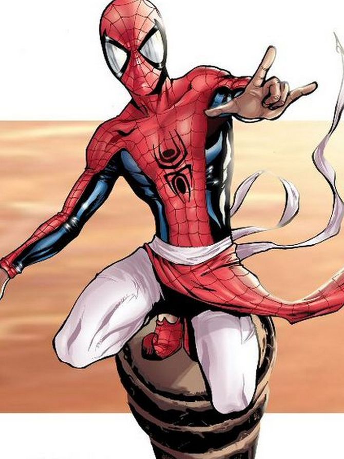 Spider Man was retold in an Indian setting. What was Peter Parker's character in it called?