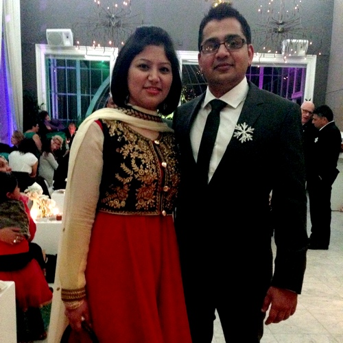 Rajeesh Ravi with his wife