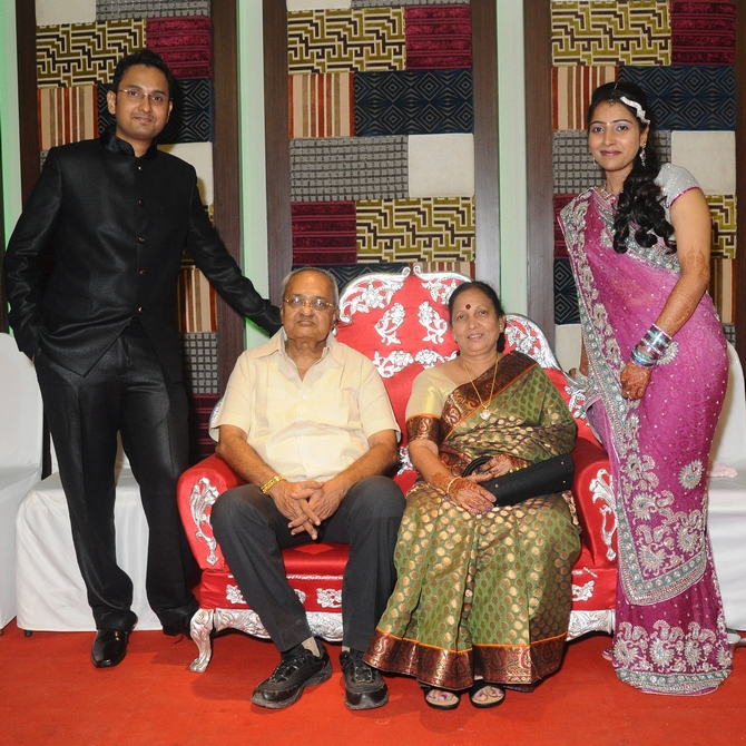 Harshad and Usha (seated) defied traditions and got married more than 40 years ago