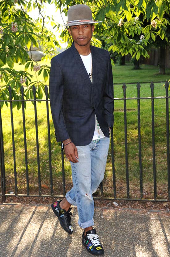 Pharrell Williams attends the annual Serpentine Galley Summer Party at The Serpentine Gallery on July 1, 2014 in London, England.
