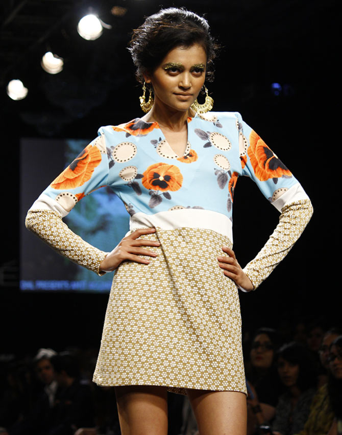 Natasha Ramachandran in a Masaba Gupta creation.