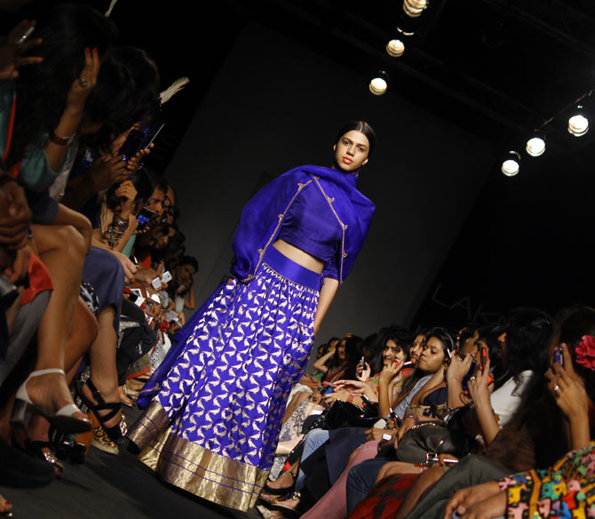 Model Anita Kumar in a Sanjay Garg creation.