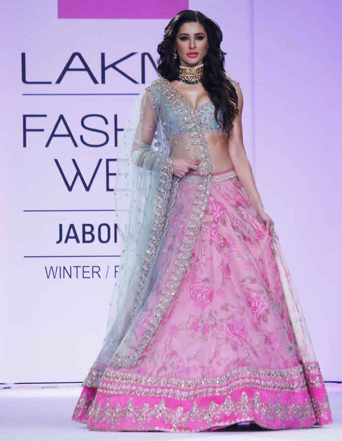 Nargis Fakhri in an Anushree Reddy creation.