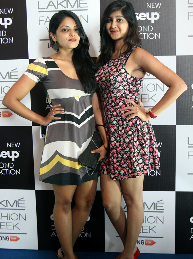 Karishma Kotian and Rasika Nathu at Lakme Fashion Week Winter/ Festive 2014.