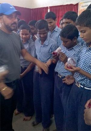 At the Maheshwari residential school for the blind