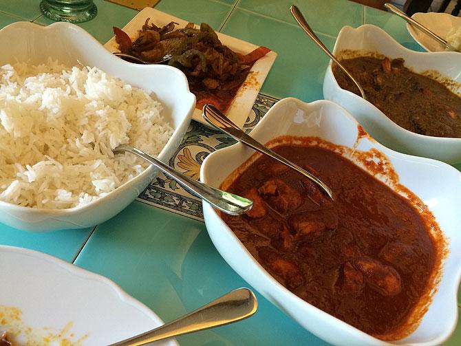 For for the Sambarachi kodi served with ganthi chillies, served with rice at Mum's Kitchen.