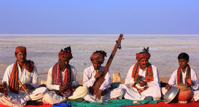 Musicians at the Great Rann of Kutch