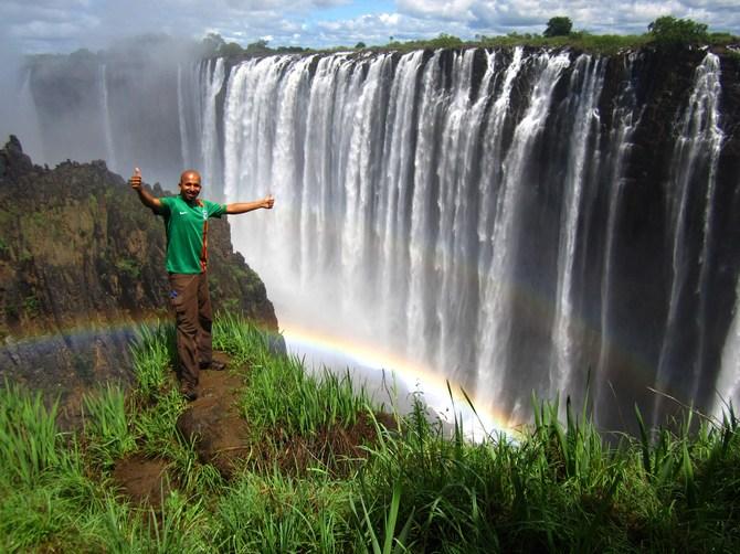 Double rainbow for an awesome 2013. At Victoria Falls, Zambia