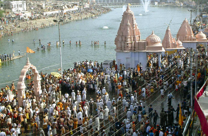 Devotees at a Kumbh Mela in Ujjain, which will host the event next (2016).