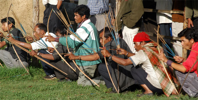 Archers gear up in Shillong, Meghalaya.