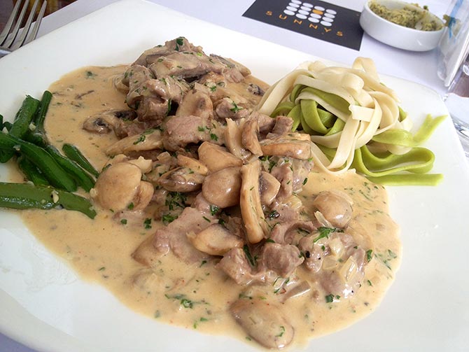 The Sunny Beef Stroganoff at Sunny is nothing less than outstanding
