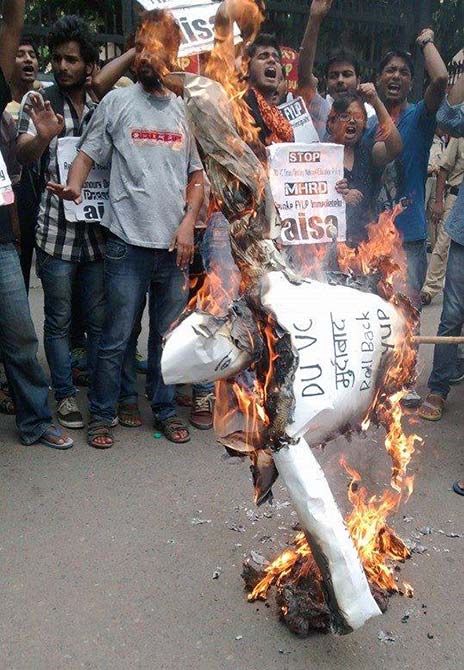 File photo: Students from Delhi University have been protesting against the four year undergraduate programme.