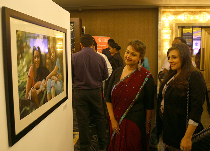 Avantika Malik with her mother Vandana at the launch of Meri Beti Meri Shakti.