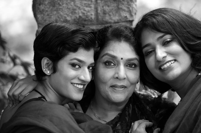 Renuka Chowdhury with daughters Tejaswani and Poojita in Meri Beti Meri Shakti.
