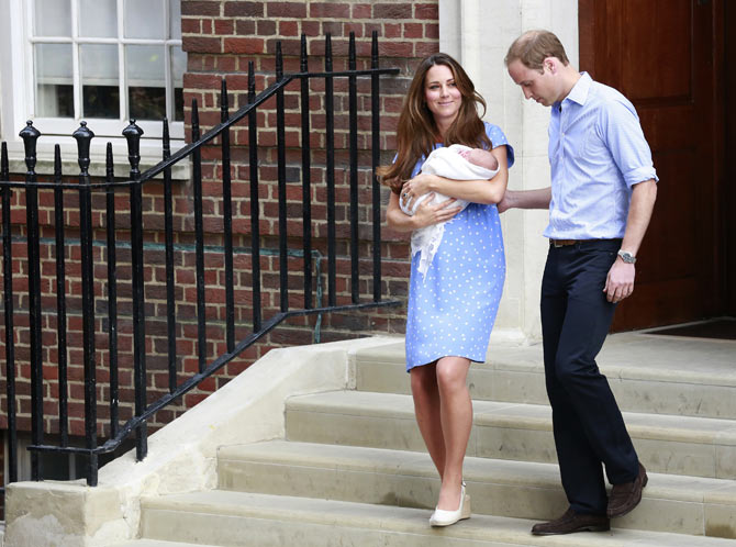 Kate and William introduce baby George to the world.