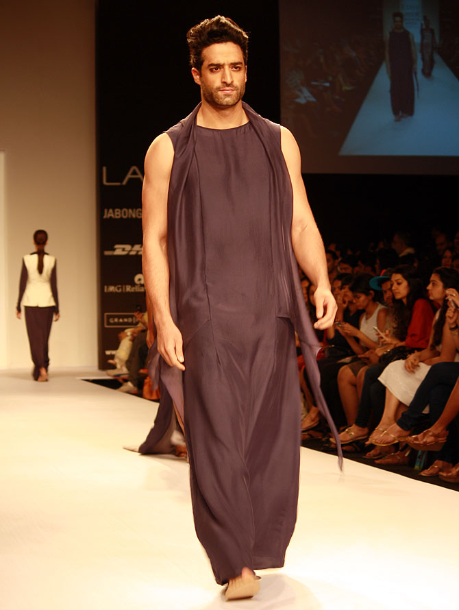 A model in an outfit from Dhruv Kapur's collection.