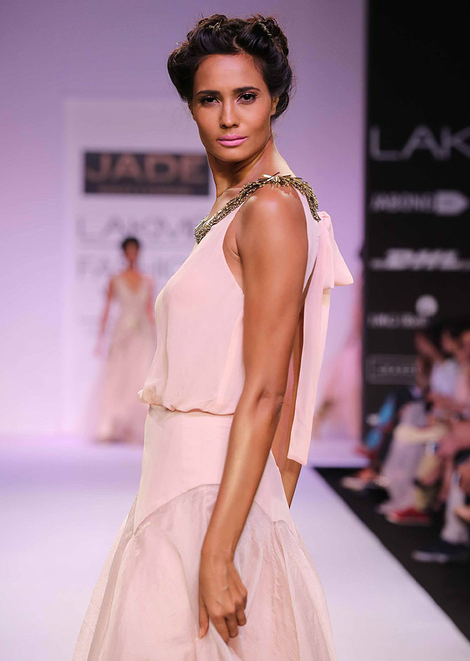 A model in a Monica and Karishma creation