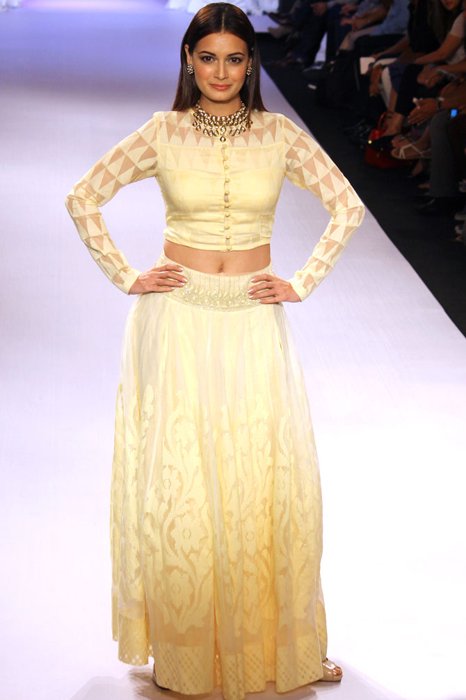 Dia Mirza was the showstopper for Anita Dongre
