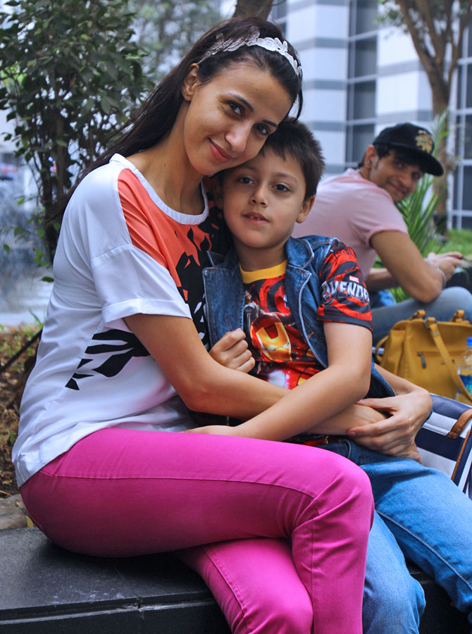 Alesia Raut with her son Mark