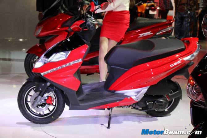 Hero MotoCorp's 125cc scooter Dare at the Auto Expo 2014
