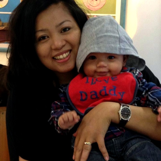 Trisha Chakma with her son Aiden