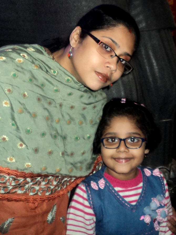 Jhumoor Ghosh and her daughter Anoushka