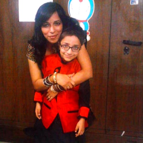 Kamini Chauhan with her son Moksha