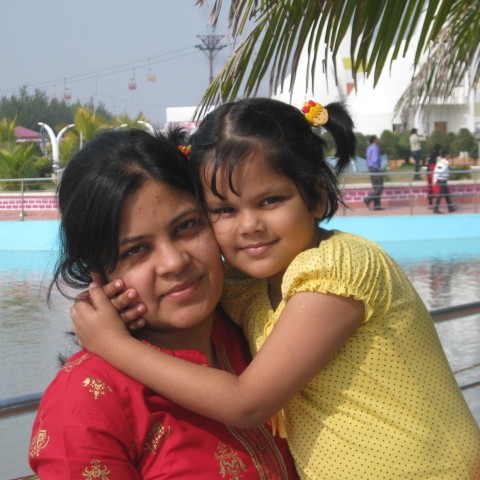 Shiny Acharjee with her little one