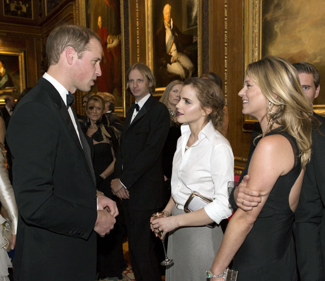 Prince William, Emma Watson and Kate Moss