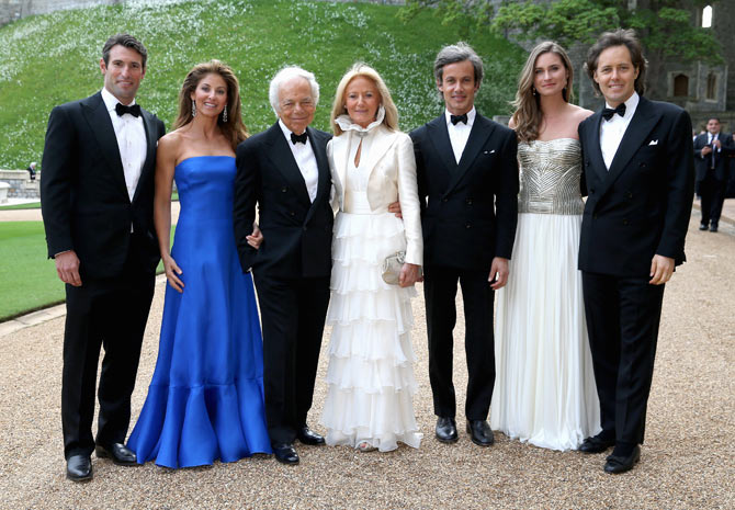 Ralph Lauren with his wife Ricky Anne Loew-Beer along with the other members of his family.