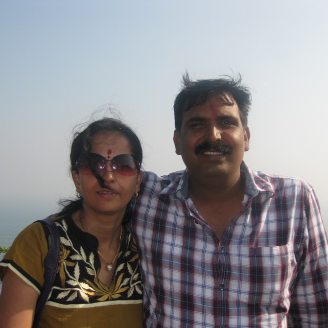 Supriya Nair with her husband