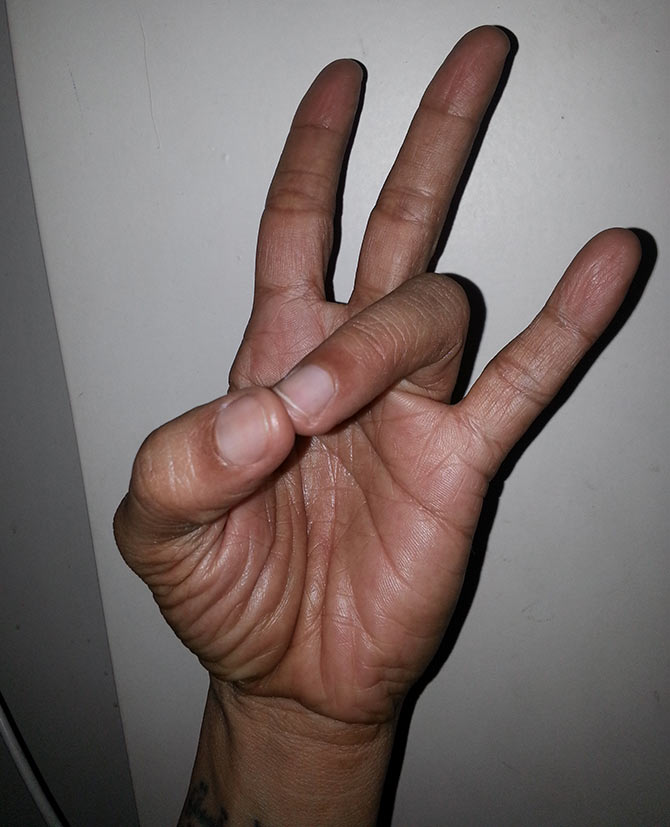 Prithvi mudra (Earth element hand gesture)
