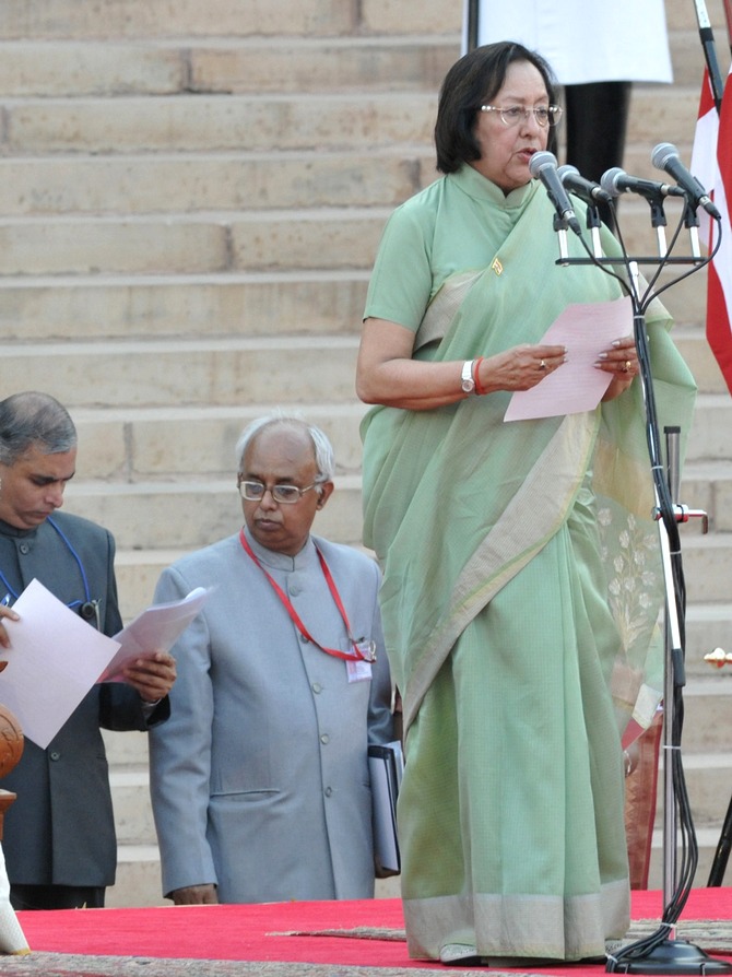 Dr Najma Heptulla is the minister for Minority Affairs.