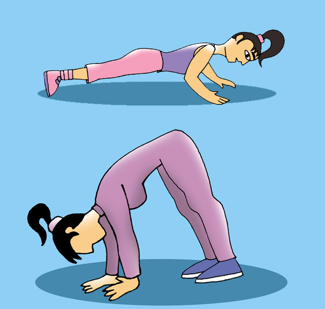 Push up and Inverted V