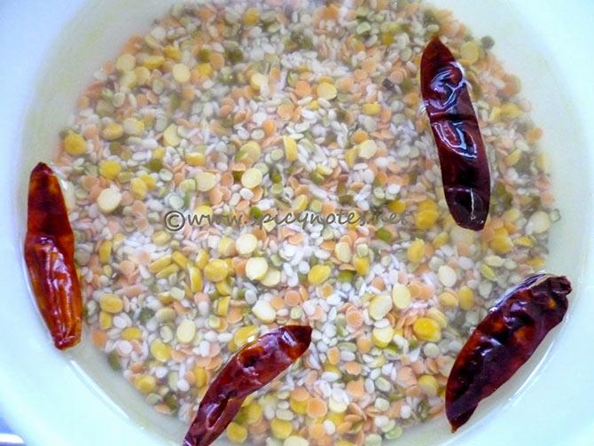 Lentil Dosa process