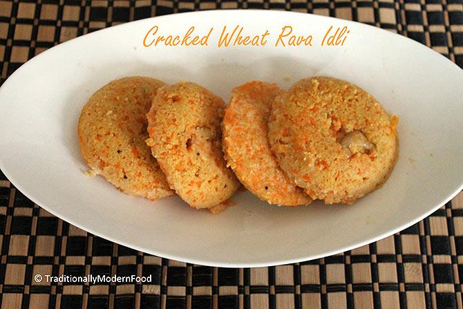 Cracked Wheat Rava Idli