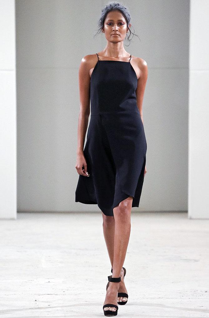 Surelee Joseph walks for Azede Jean-Pierre at New York Fashion Week