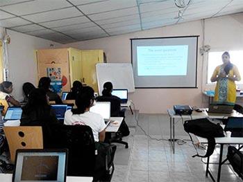 Apoorva Giri conducting a workshop