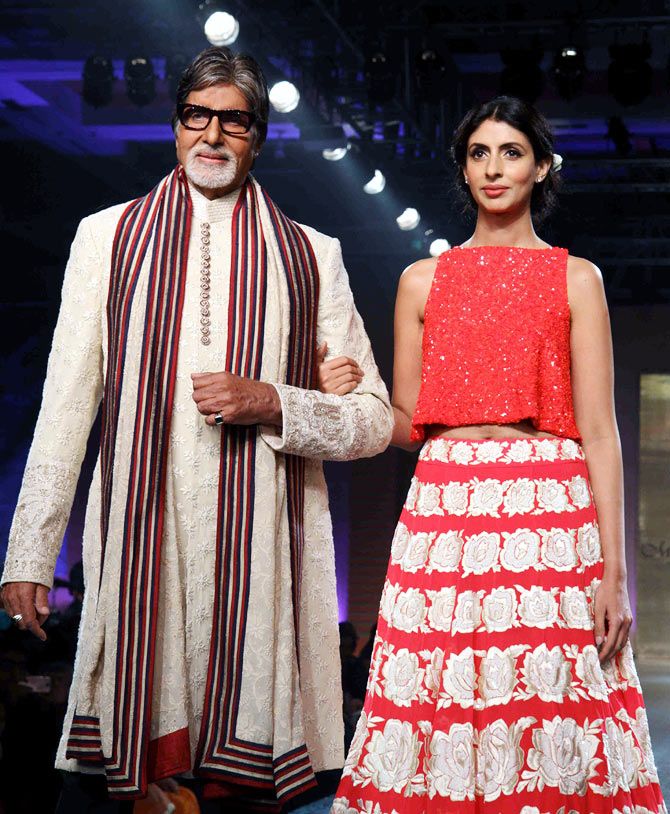 Amitabh Bachchan and Shweta Nanda
