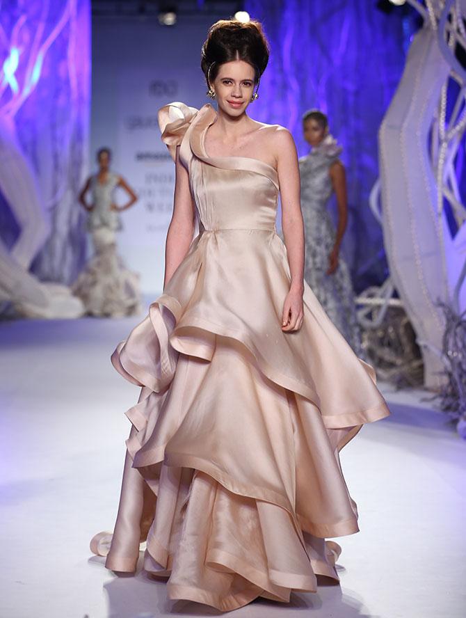 Kalki Koechlin walks for Gaurav Gupta