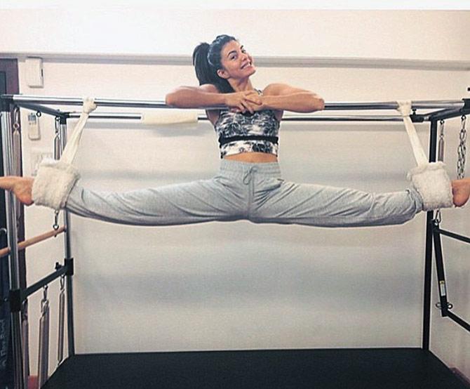 Jacqueline Fernandez trains with Namrata Purohit