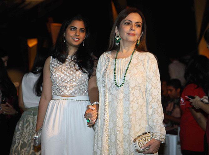 Neeta Ambani with her daughter Ishita