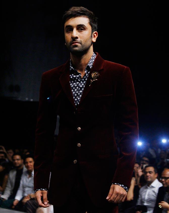 Ranbir Kapoor walks for Manish Malhotra at Lakme Fashion Week Winter/Festive Resort 2015