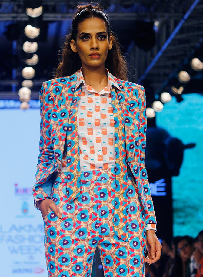 A model shows a Siddhartha Bansal creation