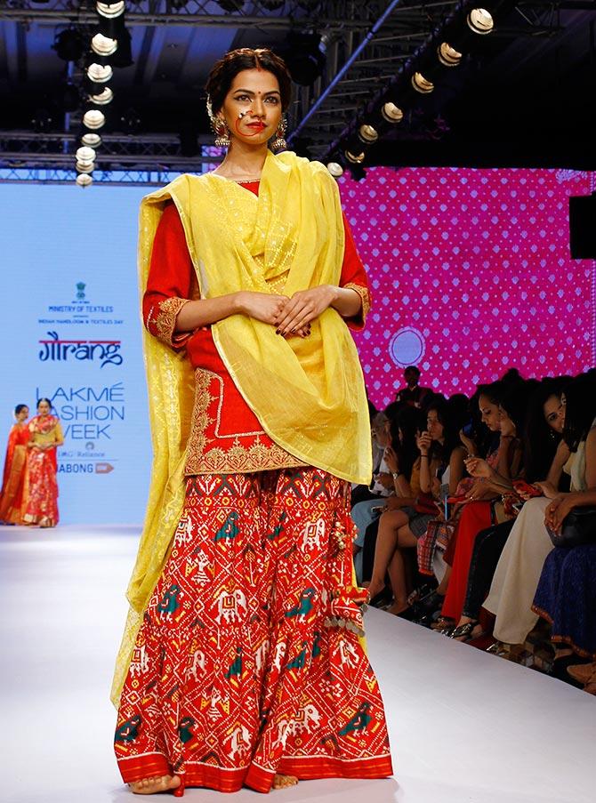 A model walks for Gaurang Shah