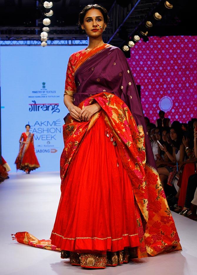 A model in a Gaurang Shah creation