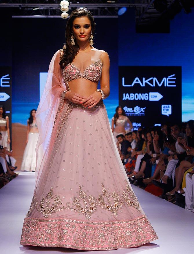 Femme Fatale' Pink Lehenga ~ Anushree Reddy | SareeBride