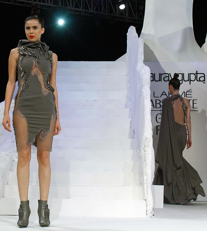 Sucheta Sharma walks for Gaurav Gupta