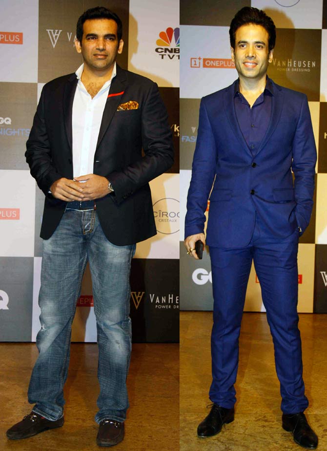 Zaheer Khan and Tusshar Kapoor